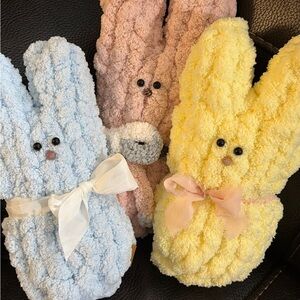 Plush Bunnies - Baby Blue, Blush, Lemon